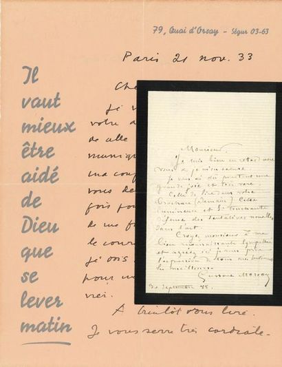 null *DIVERS. 50 lettres, la plupart L.A.S.

 Charles Baudin, Henry Becque (2), Francis...