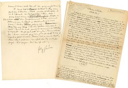 null *Félix FÉNÉON (1861-1944). MANUSCRIT autographe signé, La Puissance des Ténèbres...