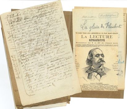 null *[Gustave FLAUBERT (1821-1880)]. IMPORTANT DOSSIER DOCUMENTAIRE constitué par...