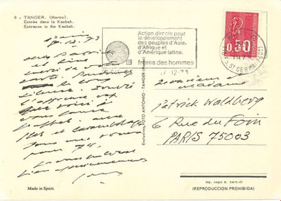 null *Samuel BECKETT (1906-1989). 2 L.A.S. « Sam » à Patrick Waldberg ; carte postale...