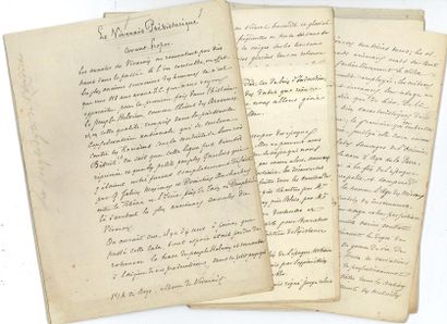 null *PRÉHISTOIRE. Jules OLLIER DE MARICHARD (1824-1901). 25 lettres, notes et manuscrits...