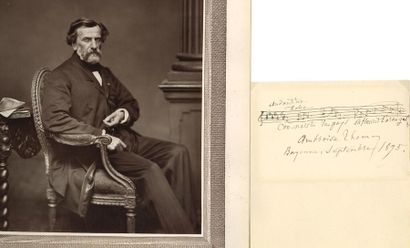 null *Ambroise THOMAS (1811-1896). P.A.S. musicale, Bayonne septembre 1895 ; 1 page...