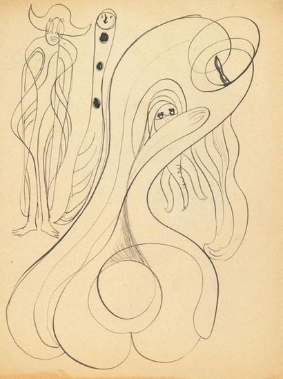 null *Jacques AUDIBERTI (1899-1965). 96 dessins originaux ; 96 feuillets formats...