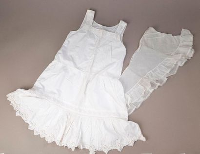 null Embroidered children's clothing set comprising a christening dress, a dress...