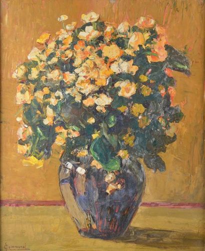 null Joseph Victor COMMUNAL (1876-1962).
Bouquet de fleurs.
Huile sur panneau signée...