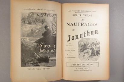 null VERNE (Jules). 
Les naufragés du Jonathan. Paris, Éditions Hetzel, 1909. Cartonnage...