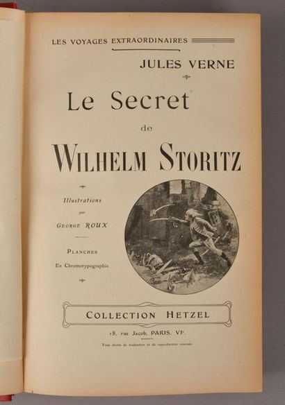 null VERNE (Jules). 
Le secret de W. Storitz, Hier et Demain.Paris, editions Hetzel,...
