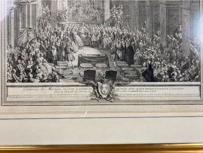 null Charles-Nicolas II COCHIN (1715-1790). 
"Cérémonie du mariage de Louis Dauphin...