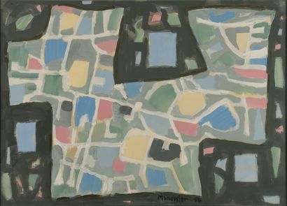 null Alfred MANESSIER (1911-1993).

Composition.

Gouache sur papier signée et datée...