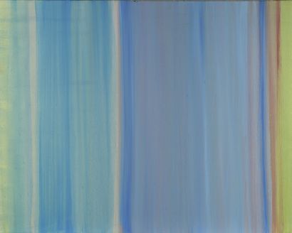null Florence MUS (née en 1966).

Abstraction dans les tons bleus.

Huile sur toile...