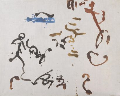 null Michel MOY (1932-2007).

"Marcheur dans la colline".

Huile sur toile signée,...