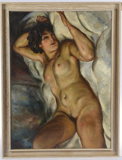 null Raymond PALLIER (XIXe-XXe siècle).

Le repos du modèle.

Huile sur toile signée...