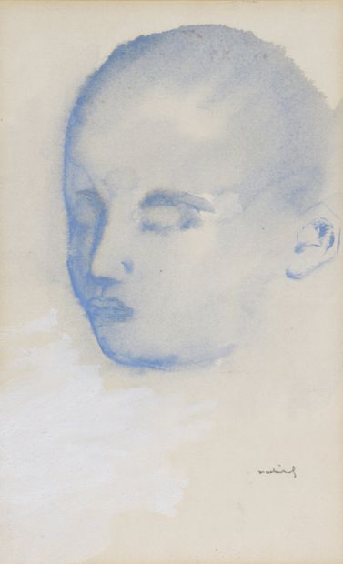 null Jean MARTIN-ROCH (1905-1991).

Tête endormie.

Aquarelle et gouache sur papier...