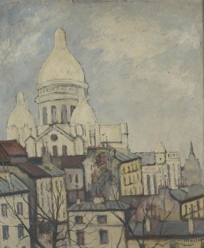 Élisée MACLET (1881-1962).
Le Sacré-Cœur.
Huile...