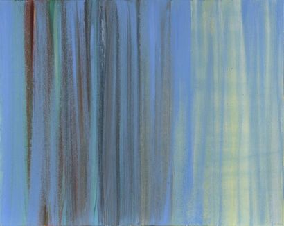 null Florence MUS (née en 1966).
Abstraction dans les tons bleus.
Huile sur toile...