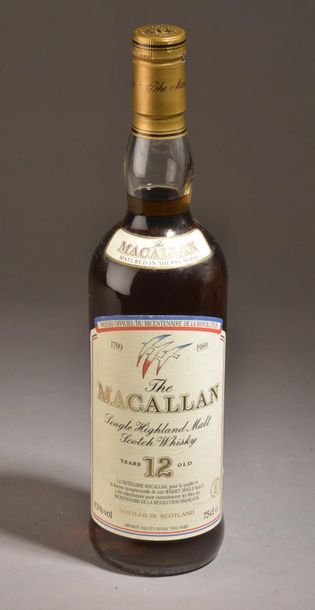 null 1 bouteille SCOTCH WHISKY "Bicentenaire de la Révolution française", The Macallan...