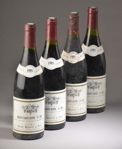 null 4 bouteilles MOREY-ST-DENIS "1er cru", R. Brison 1995 (1 TLB) 