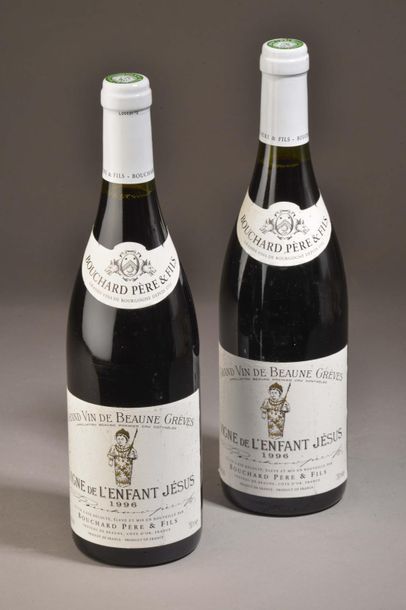 null 2 bottles BEAUNE "Vignes de l'Enfant Jésus, Grèves 1er cru", Bouchard PF 1996...