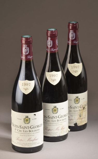 null 3 bouteilles NUITS-ST-GEORGES "Les Boudots 1er cru", Prosper Maufoux 1997 (et,...