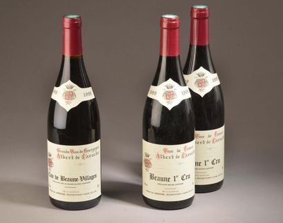 null 2 bouteilles BEAUNE "1er cru", A. de Laroche 1999 (on joint 1 Côtes de Beaune...