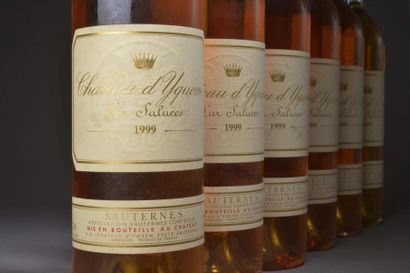 null 6 bouteilles Château D'YQUEM, 1er cru supérieur Sauternes 1999 (etlt) 