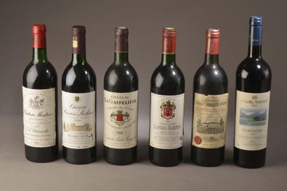 null Ensemble de 6 bouteilles : 
1 bouteille Château LANGOA-BARTON, 3° cru Saint-Julien...