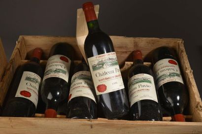 null 12 bouteilles Château PAVIE, 1° Grand Cru St-Émilion 1993 (3 J, caisse bois...