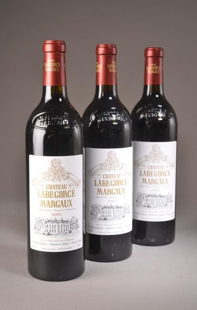 null 3 bouteilles Château LABÉGORCE, Margaux 2001 (etlt) 