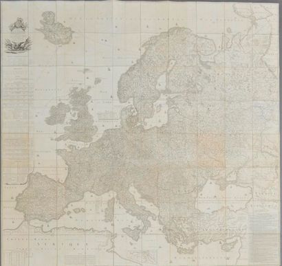 IMPORTANTE ET RARE CARTE DE L'EUROPE, 1803....