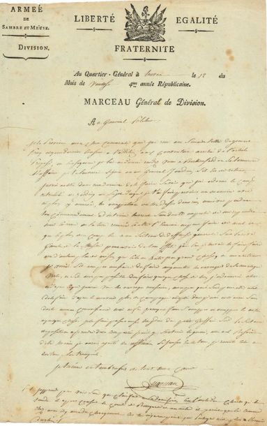 null *François-Séverin MARCEAU (1769-1796) le grand général de la Révolution, tué...