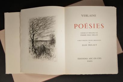 null VERLAINE (Paul). Poesies. Paris, Éditions Arc-en-Ciel, 1953, in-4°, en ff.,...