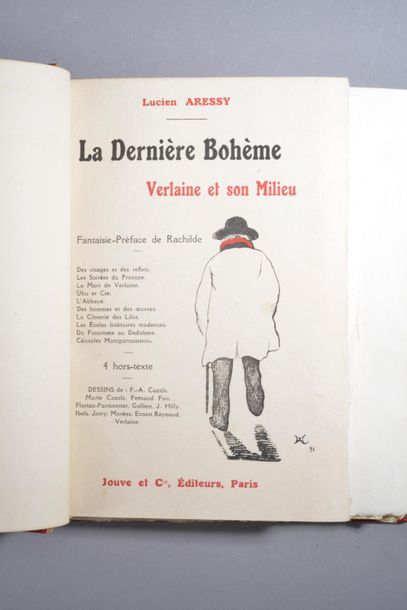 null [VERLAINE]. ARESSY (Lucien). La Dernière Bohème. Verlaine et son milieu. Fantaisie-préface...