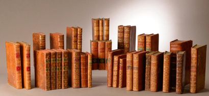 null Ensemble de livres reliés des XVIIIe et XIXe siècle comprenant (mauvais état...