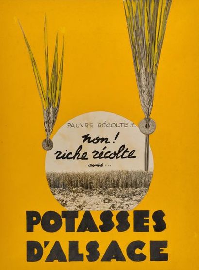 null *Roger Parry (1905-1977)
Photomontages publicitaires, c. 1930.
Radio Ding. Potasse...