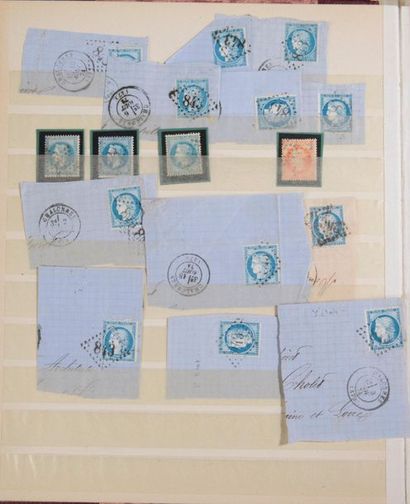 null TOUS PAYS. Émissions 1840/1980 : 8 albums et 1 chemise contenant des timbres...