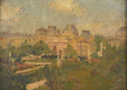 null Charles René DARRIEUX (1879-1958).

"Le Carrousel du Louvre". 

Huile sur toile...