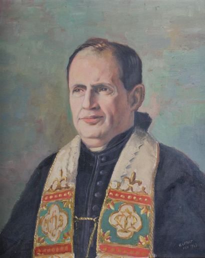 null Alexandre LEFORT (1908-1954)

Portrait d'un religieux.

Huile sur toile, signée...