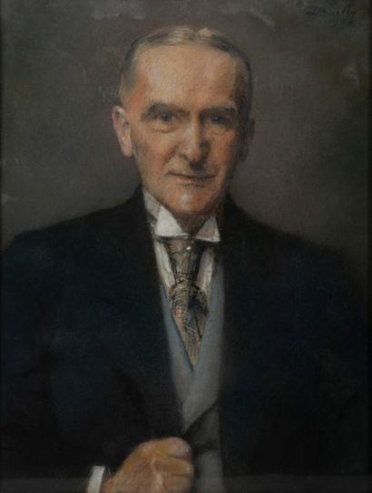 null Louis Eugène BAILLE (1860-1956).
Portrait d’homme à la cravate.
Pastel signé...