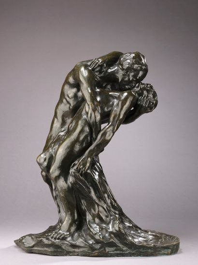  Alfredo PINA (Milan, 1887 - La Charité-sur-Loire, 1966). 
Couple enlacé. 
Bronze...