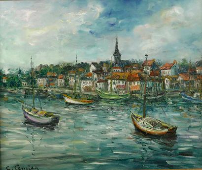 null Constant CENSIER (1920-1987).

"Little Pornic Harbor."

Oil on canvas signed...