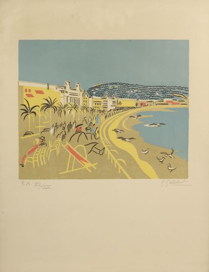 null Geneviève Marie GALLIBERT (1888-1978).

The Baie des Anges in Nice

Lithograph...