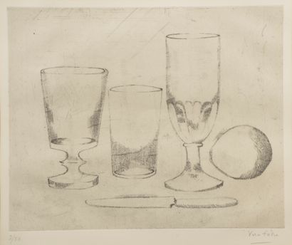 null Vera FABRE (1912-2002).





Glasses, knife and orange.





Print signed lower...