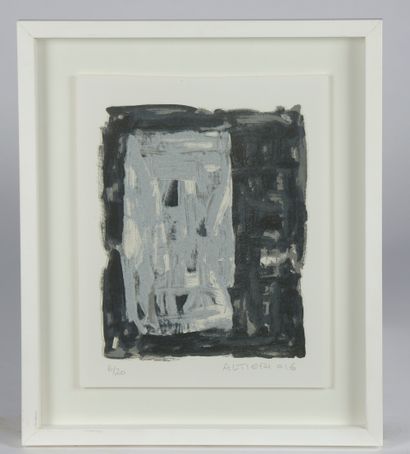 null 
Gilles ALTIERI (born in 1944). 

Grey composition. 

Lithograph signed, dated...