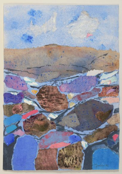 null 
Claude MARECHAL (1925-2009). 

Landscape. 

Mixed media on paper signed and...