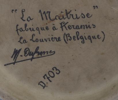 null 
*Maurice DUFRENE (1876-1955), BOCH-KÉRAMIS pour les ateliers "La Maîtrise"....