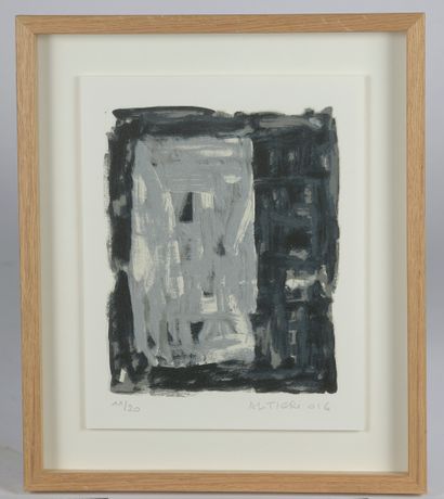 null 
Gilles ALTIERI (born in 1944). 

Grey composition. 

Lithograph signed, dated...