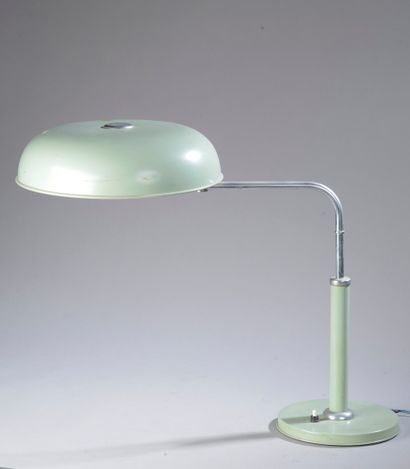 null 
KIRBY BEARD & Co. 

Desk lamp "Long neck" in green lacquered sheet metal and...