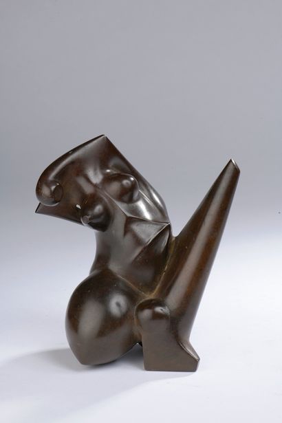 null 
Robert ROCCA (born in 1927). 

Seated woman. 

Bronze with brown patina signed...