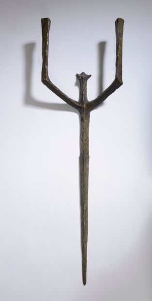 null 
Félix AGOSTINI (1912-1980). 

Importante applique modèle "Cariatide" en bronze...