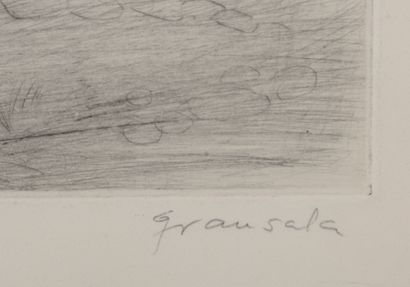 null 
Emilio GRAU-SALA (1911-1975). 

Le jardin. 

Gravure en noir signée en bas...